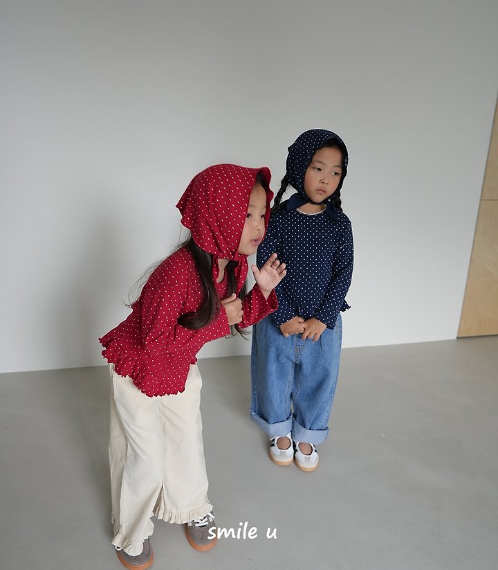 Smile U - Korean Children Fashion - #designkidswear - Dot Frill Tee - 10