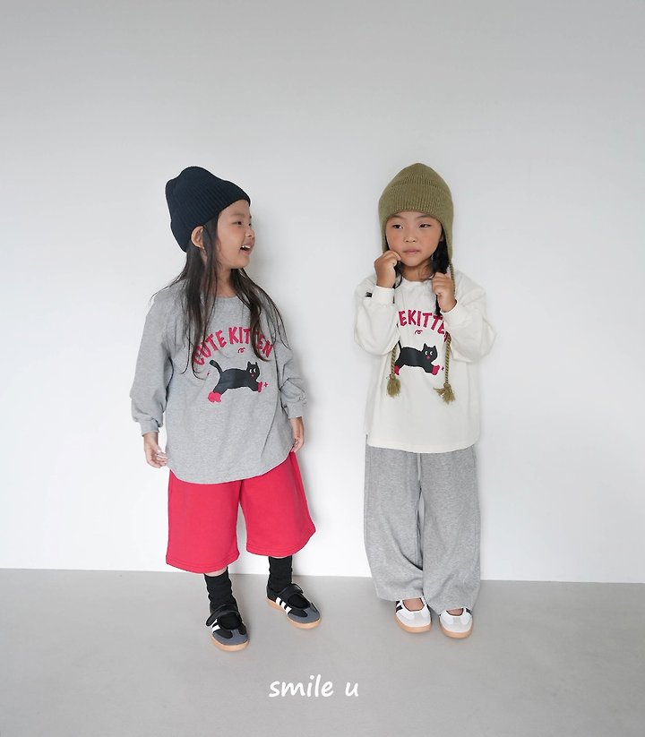 Smile U - Korean Children Fashion - #designkidswear - Cat Tee - 8