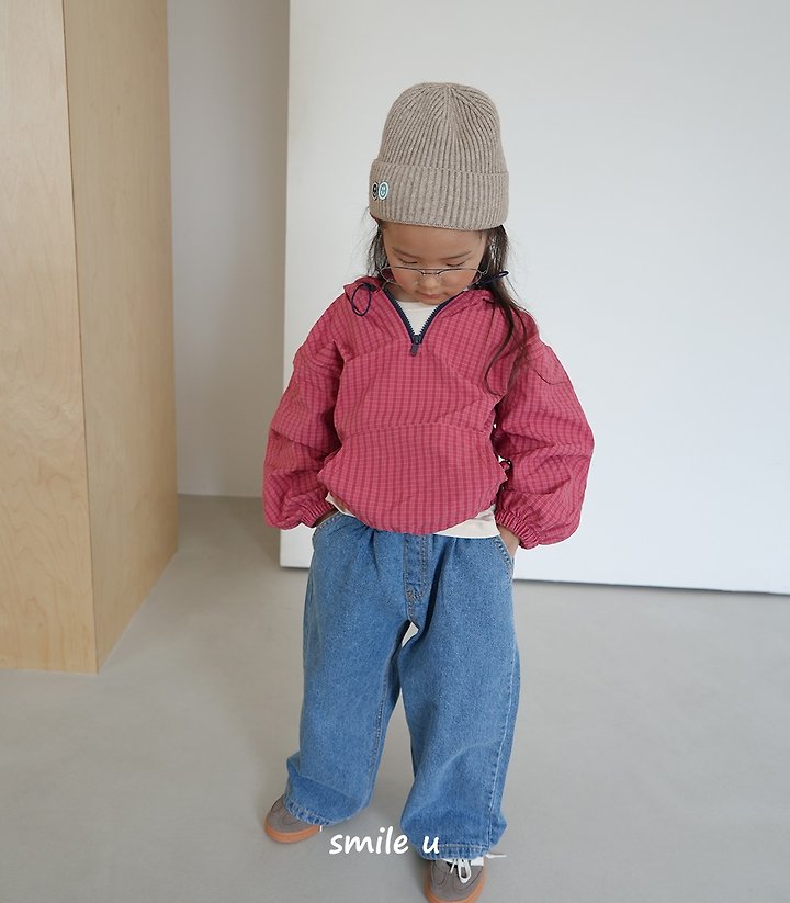 Smile U - Korean Children Fashion - #designkidswear - Check Anorak - 5