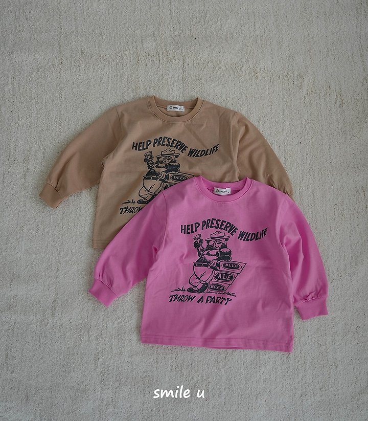 Smile U - Korean Children Fashion - #designkidswear - Party Bear Tee