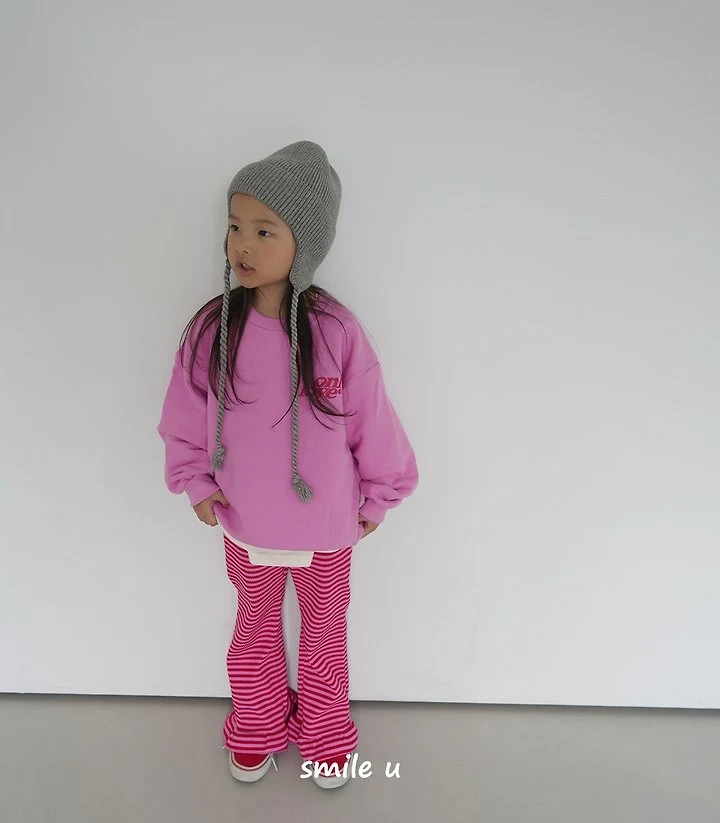 Smile U - Korean Children Fashion - #discoveringself - Bibi Stripe Bootscut Pants - 6