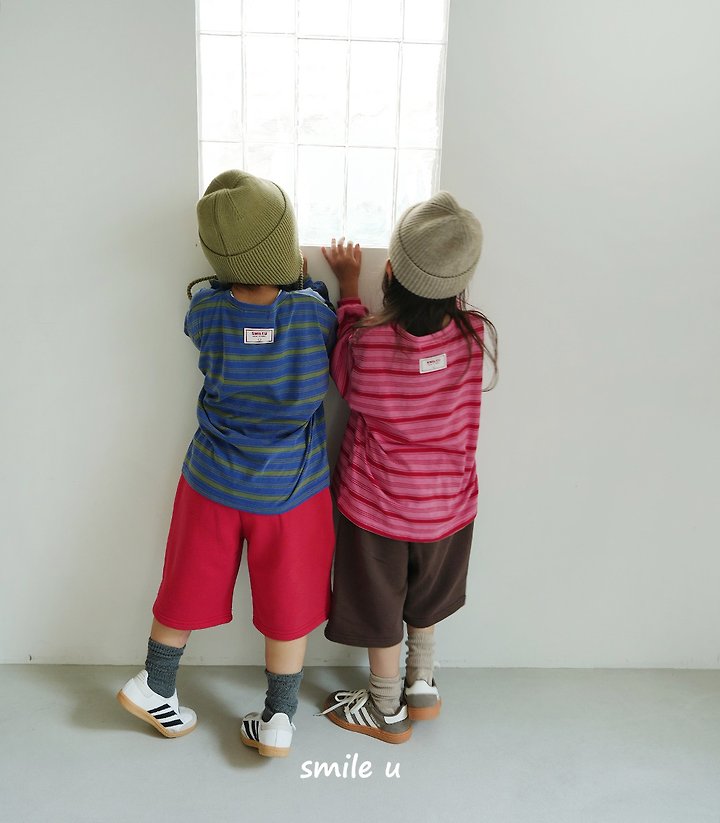 Smile U - Korean Children Fashion - #discoveringself - Pigment Stripe Tee - 10