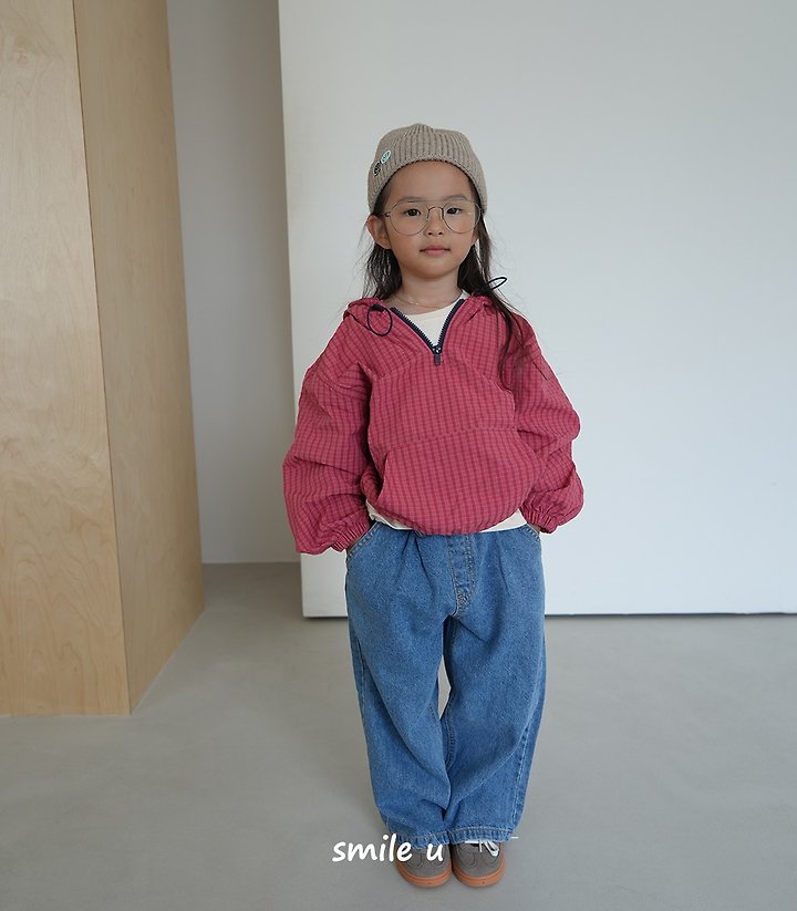 Smile U - Korean Children Fashion - #discoveringself - Check Anorak - 6