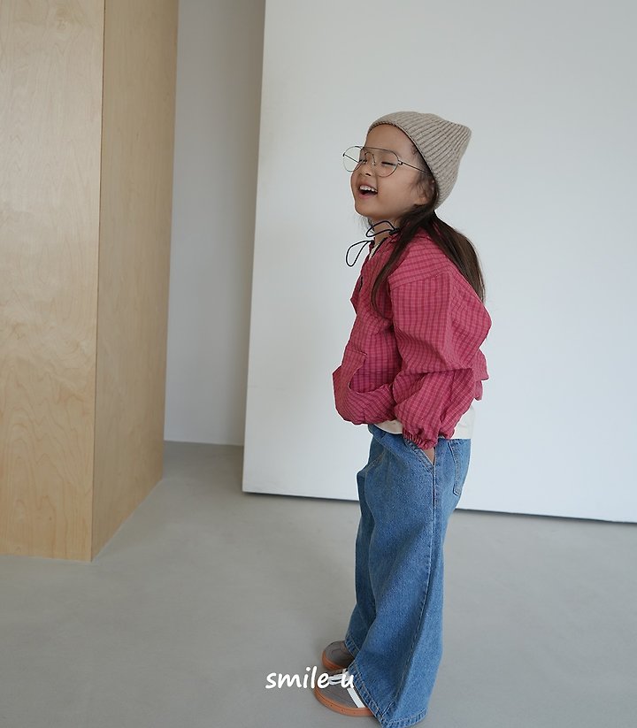 Smile U - Korean Children Fashion - #fashionkids - Check Anorak - 7