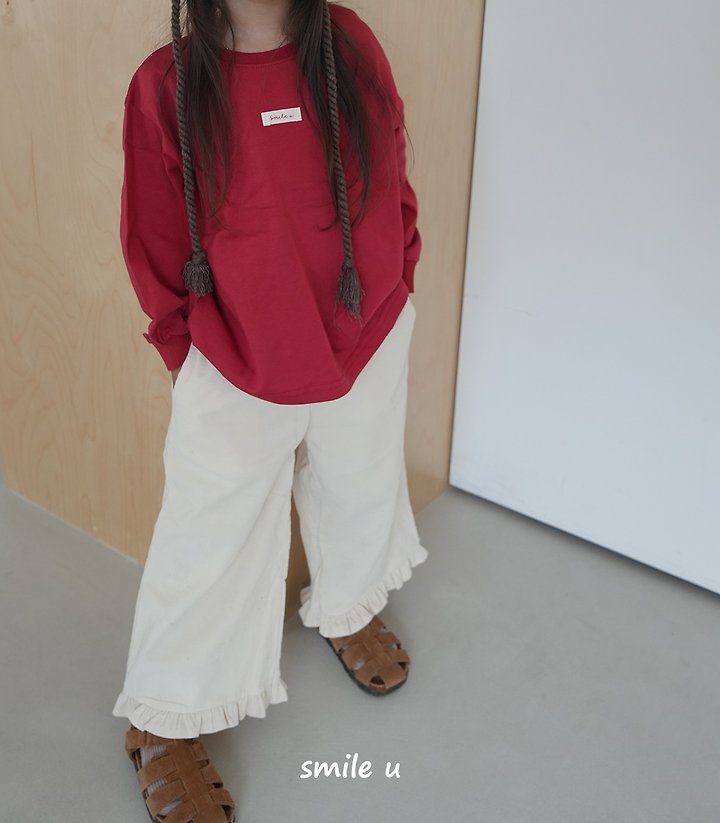 Smile U - Korean Children Fashion - #kidsshorts - Corduroy Frill Pants - 12