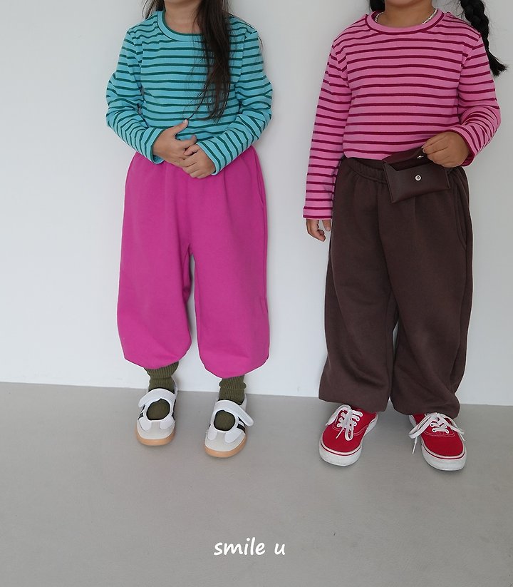 Smile U - Korean Children Fashion - #fashionkids - Piping Stripe Tee - 4