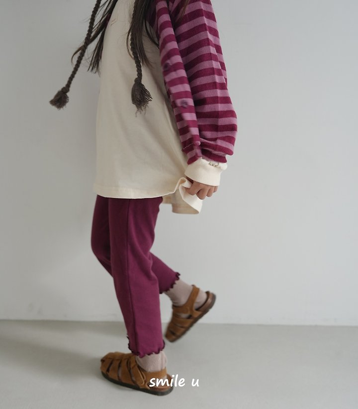 Smile U - Korean Children Fashion - #kidsshorts - Bootscut Pants - 12