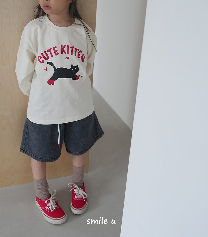Smile U - Korean Children Fashion - #kidsstore - Cat Tee - 12