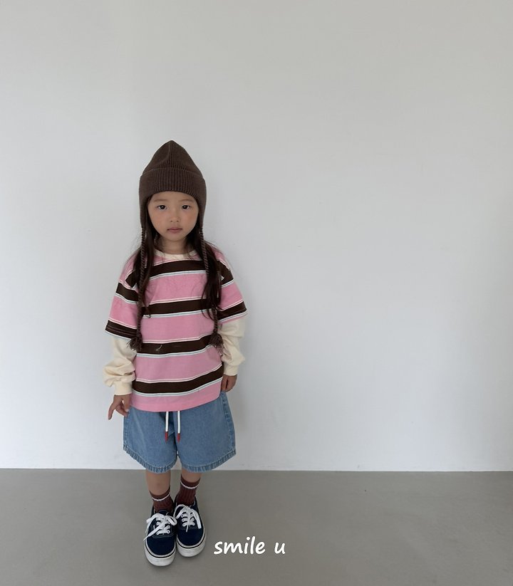 Smile U - Korean Children Fashion - #kidsstore - String Midi Denim Pants - 10