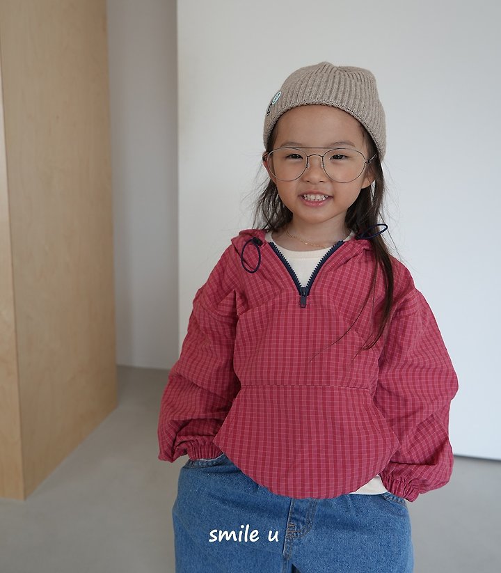 Smile U - Korean Children Fashion - #kidsstore - Check Anorak - 9