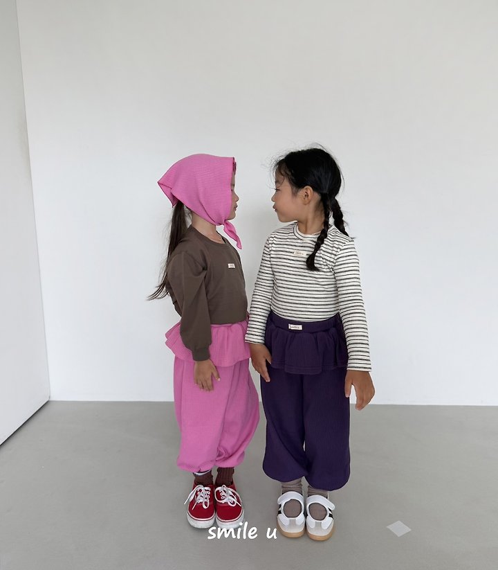 Smile U - Korean Children Fashion - #kidsshorts - Waffle Jogger Pants - 4