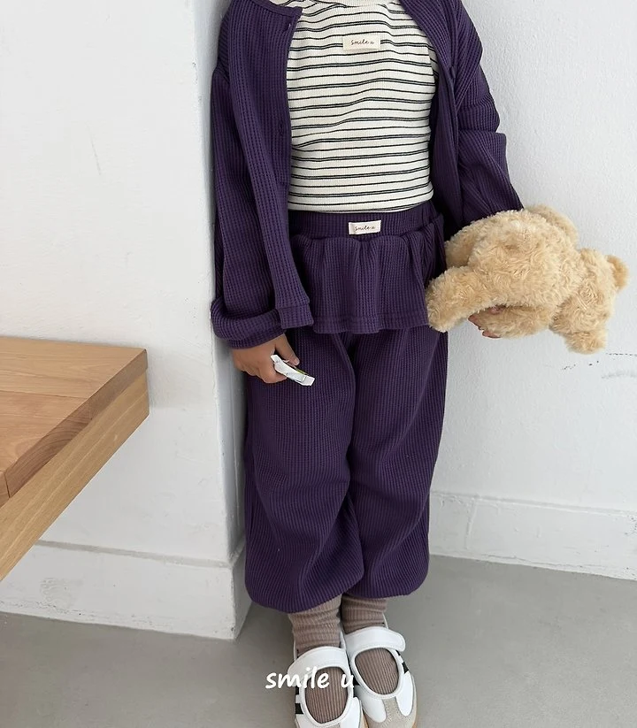 Smile U - Korean Children Fashion - #kidzfashiontrend - Waffle Cardigan - 8