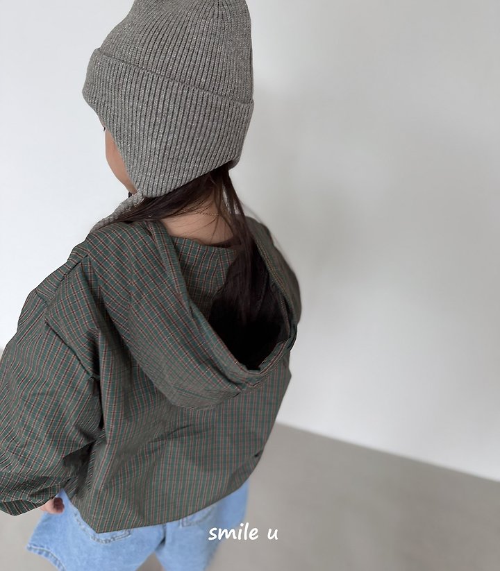 Smile U - Korean Children Fashion - #kidzfashiontrend - Check Anorak - 10