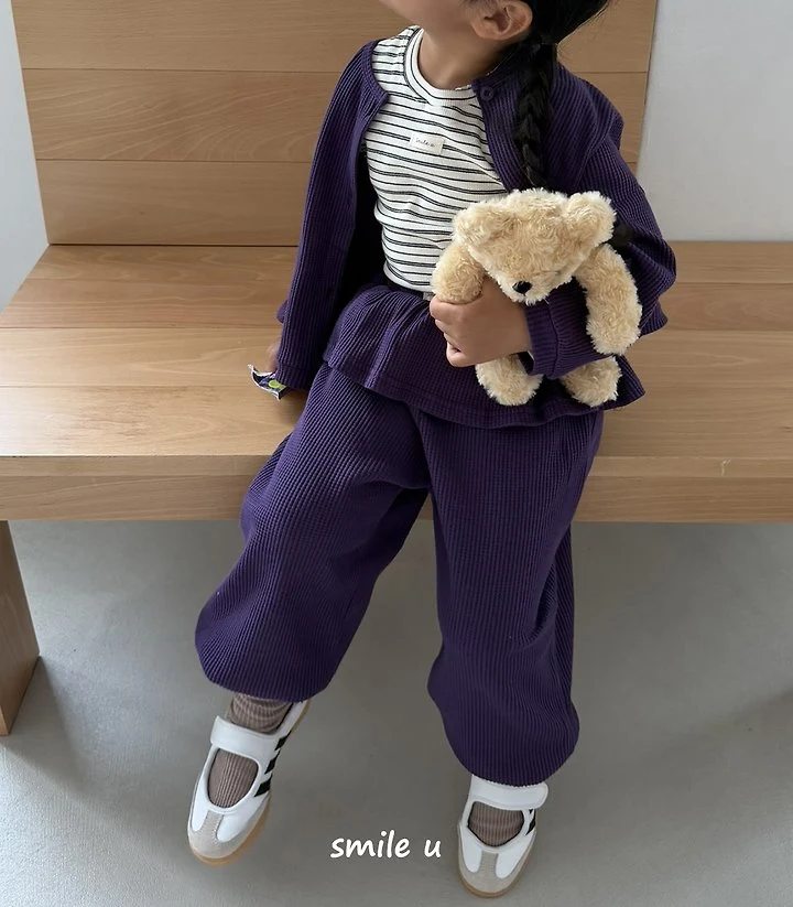 Smile U - Korean Children Fashion - #magicofchildhood - Waffle Cardigan - 11