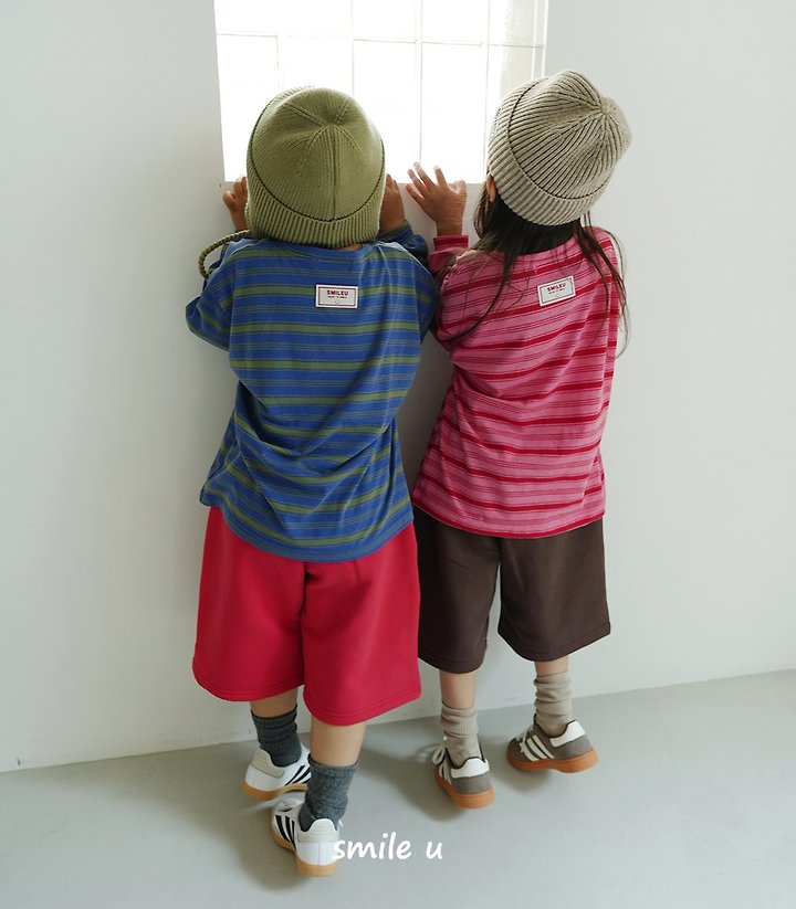 Smile U - Korean Children Fashion - #magicofchildhood - Pigment Stripe Tee - 3