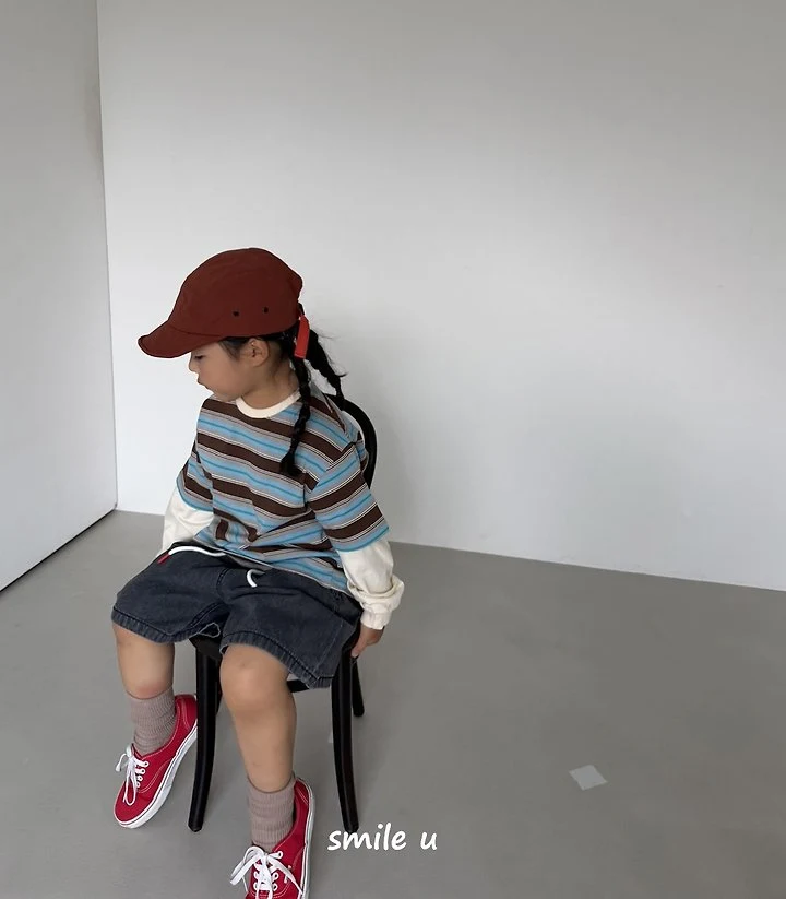 Smile U - Korean Children Fashion - #minifashionista - Crayon Stripe Tee - 3