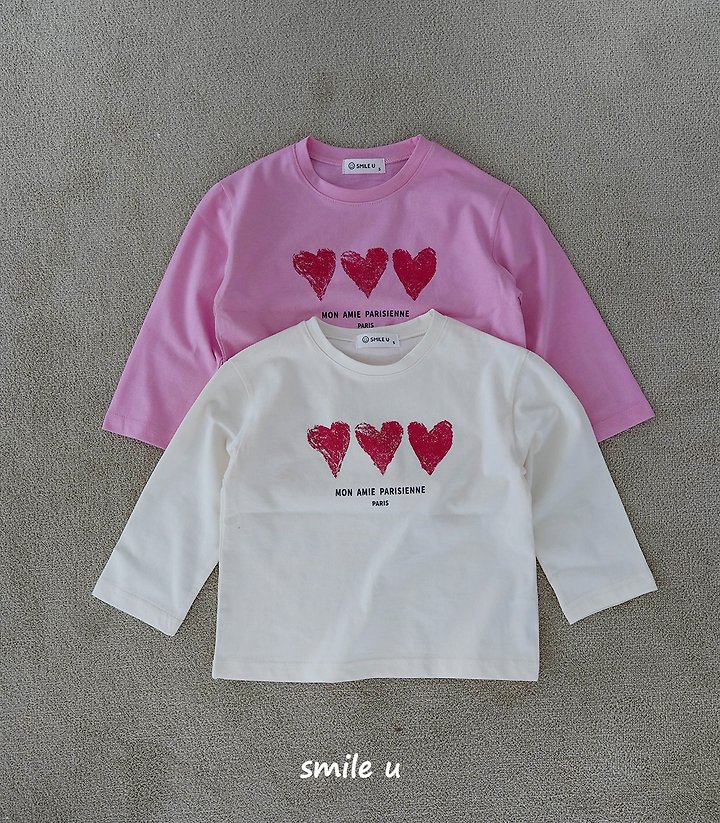Smile U - Korean Children Fashion - #prettylittlegirls - Heart Tee