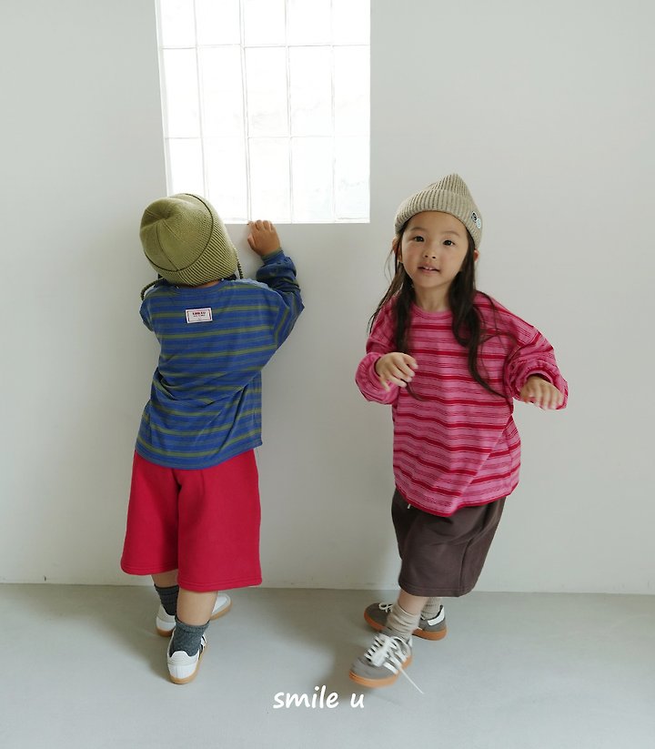Smile U - Korean Children Fashion - #prettylittlegirls - Pigment Stripe Tee - 5