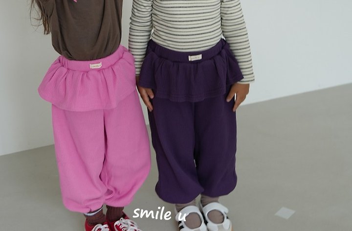 Smile U - Korean Children Fashion - #prettylittlegirls - Waffle Jogger Pants - 10