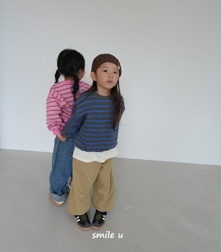 Smile U - Korean Children Fashion - #prettylittlegirls - Line Sweatshirts - 9