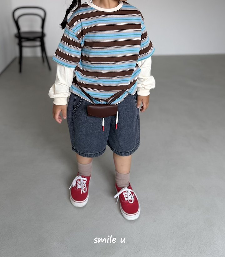 Smile U - Korean Children Fashion - #stylishchildhood - Crayon Stripe Tee - 7