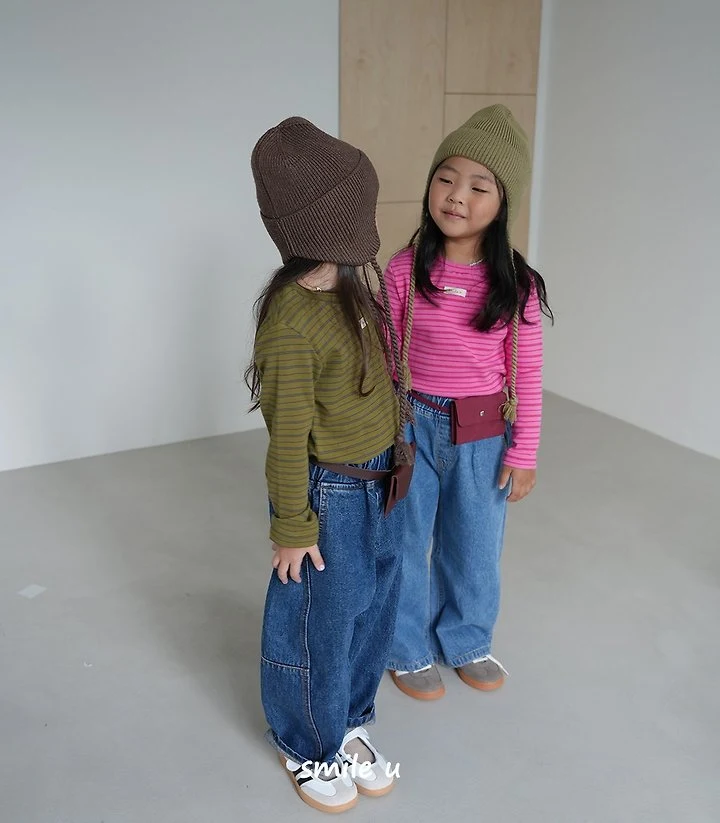 Smile U - Korean Children Fashion - #todddlerfashion - Bonny Stripe Tee - 3