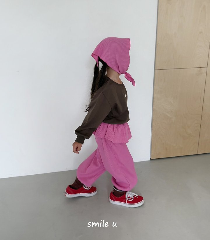 Smile U - Korean Children Fashion - #todddlerfashion - Waffle Jogger Pants - 11