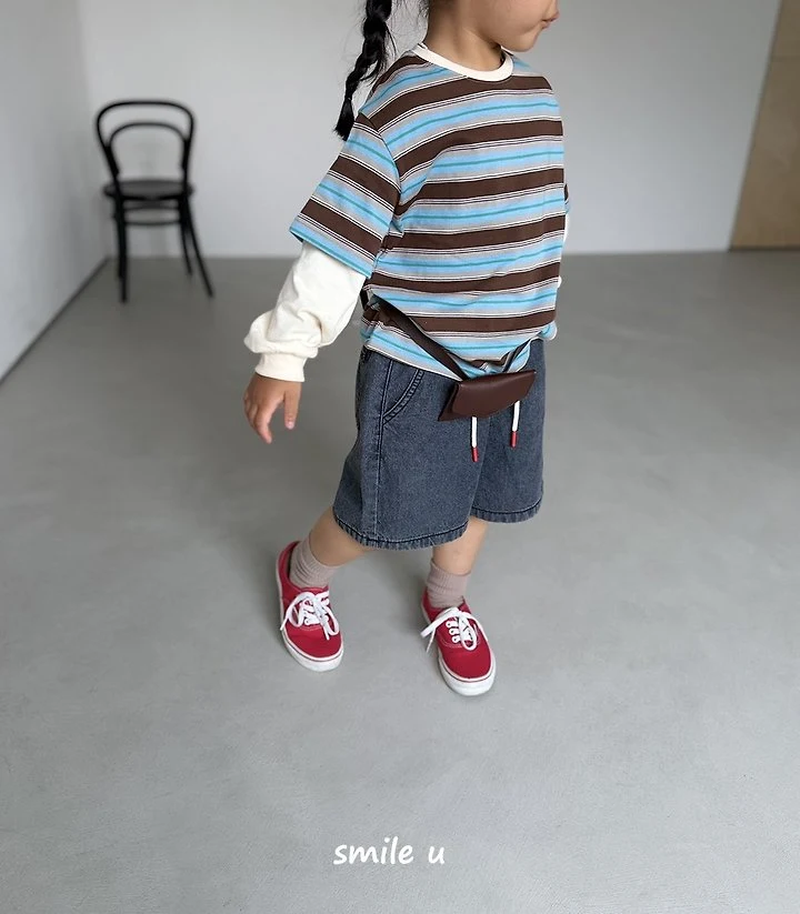 Smile U - Korean Children Fashion - #toddlerclothing - Crayon Stripe Tee - 6