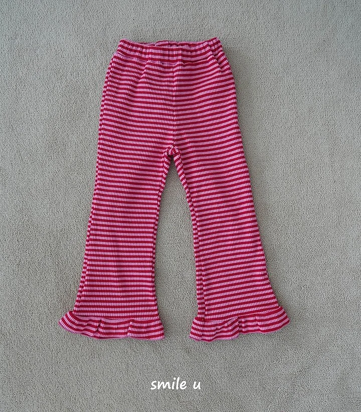 Smile U - Korean Children Fashion - #toddlerclothing - Bibi Stripe Bootscut Pants