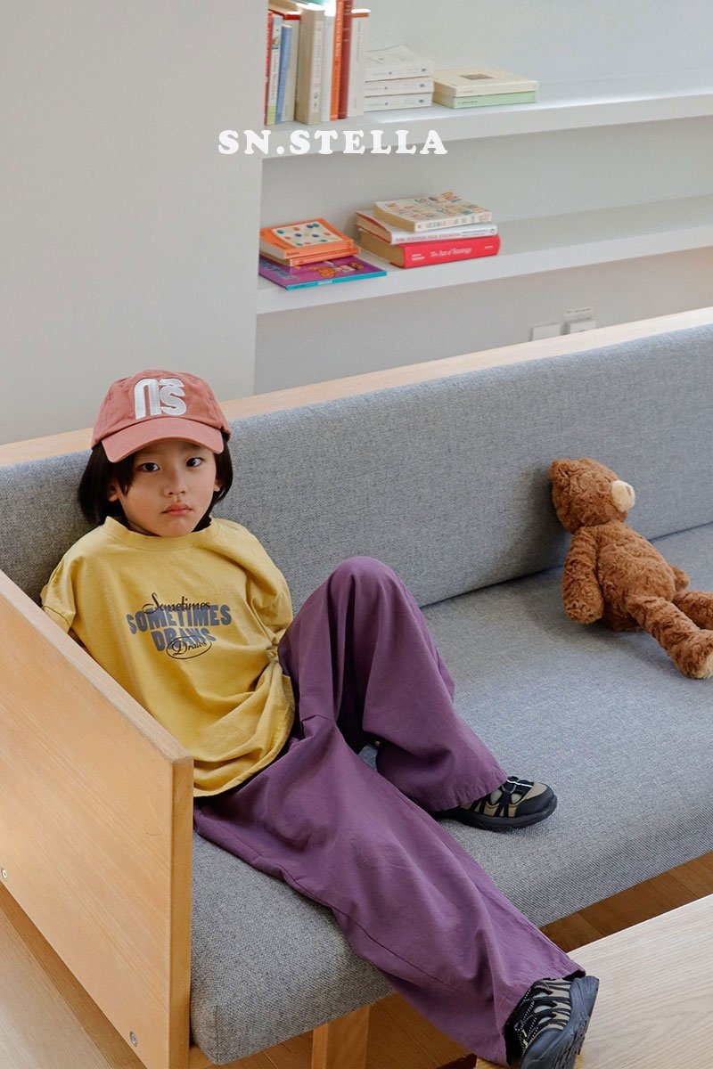 Sn.stella - Korean Children Fashion - #Kfashion4kids - Plum Loose Pants - 12