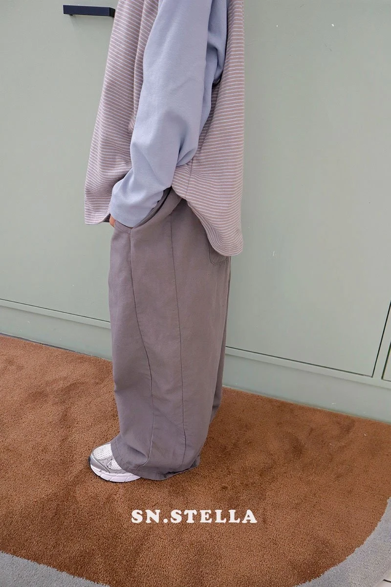 Sn.stella - Korean Children Fashion - #childofig - Plum Loose Pants - 3
