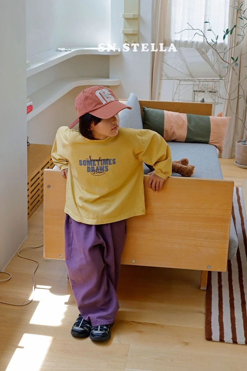 Sn.stella - Korean Children Fashion - #childofig - Plum Loose Pants - 4