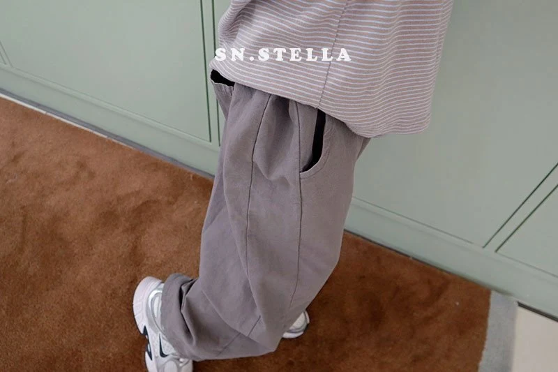 Sn.stella - Korean Children Fashion - #discoveringself - Plum Loose Pants - 7