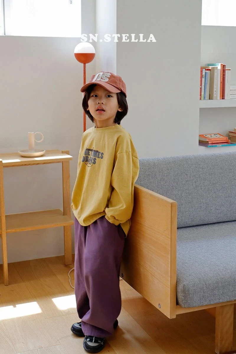Sn.stella - Korean Children Fashion - #kidsstore - Plum Loose Pants - 10