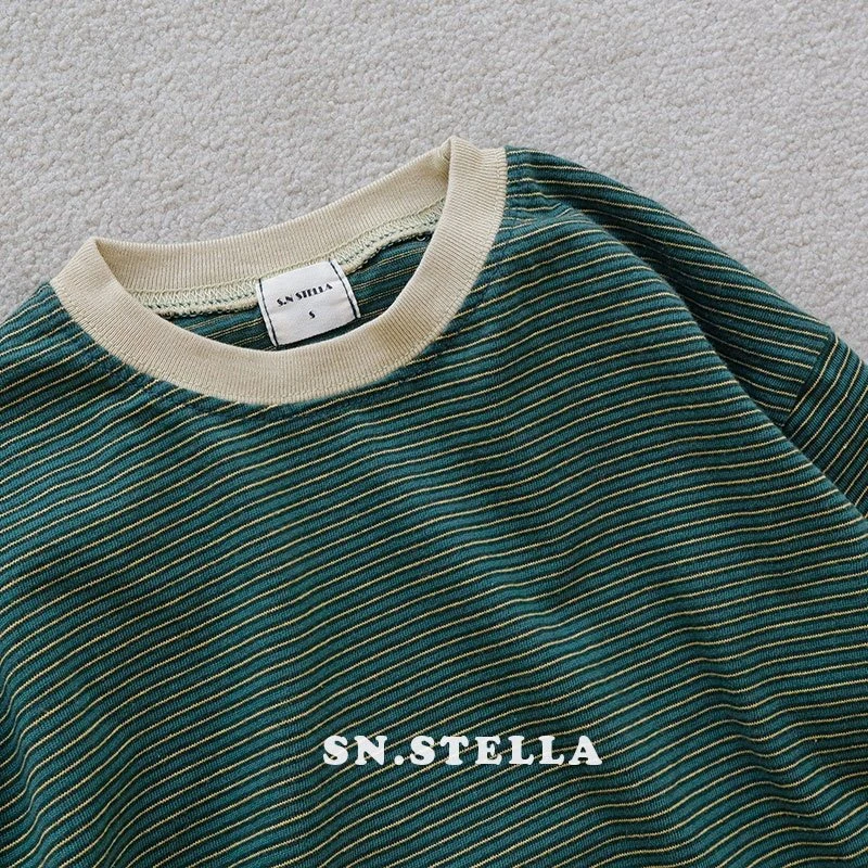 Sn.stella - Korean Children Fashion - #magicofchildhood - Soso Stripe Tee - 11