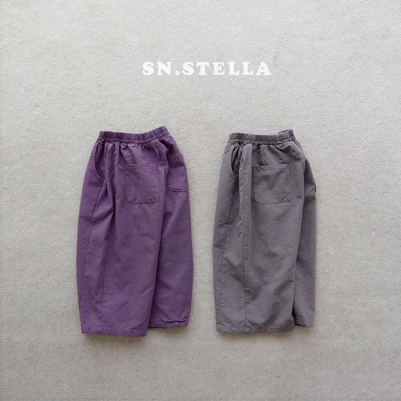 Sn.stella - Korean Children Fashion - #minifashionista - Plum Loose Pants
