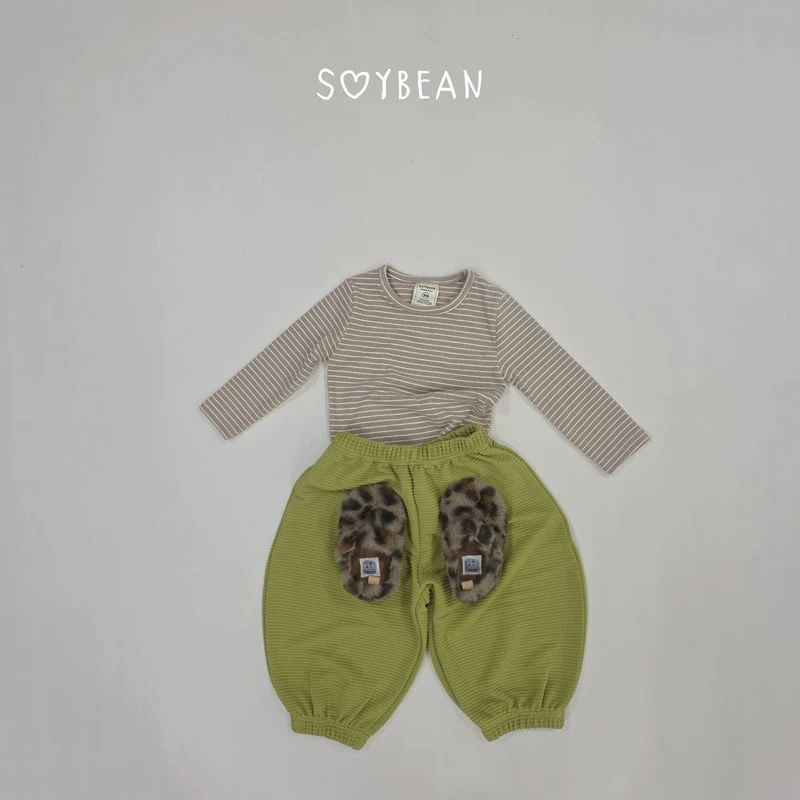 Soybean - Korean Children Fashion - #Kfashion4kids - Jam Striped Top and Bottom Set - 3