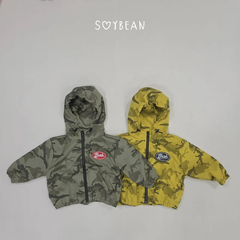 Soybean - Korean Children Fashion - #childofig - Camo Hooded Windbreaker