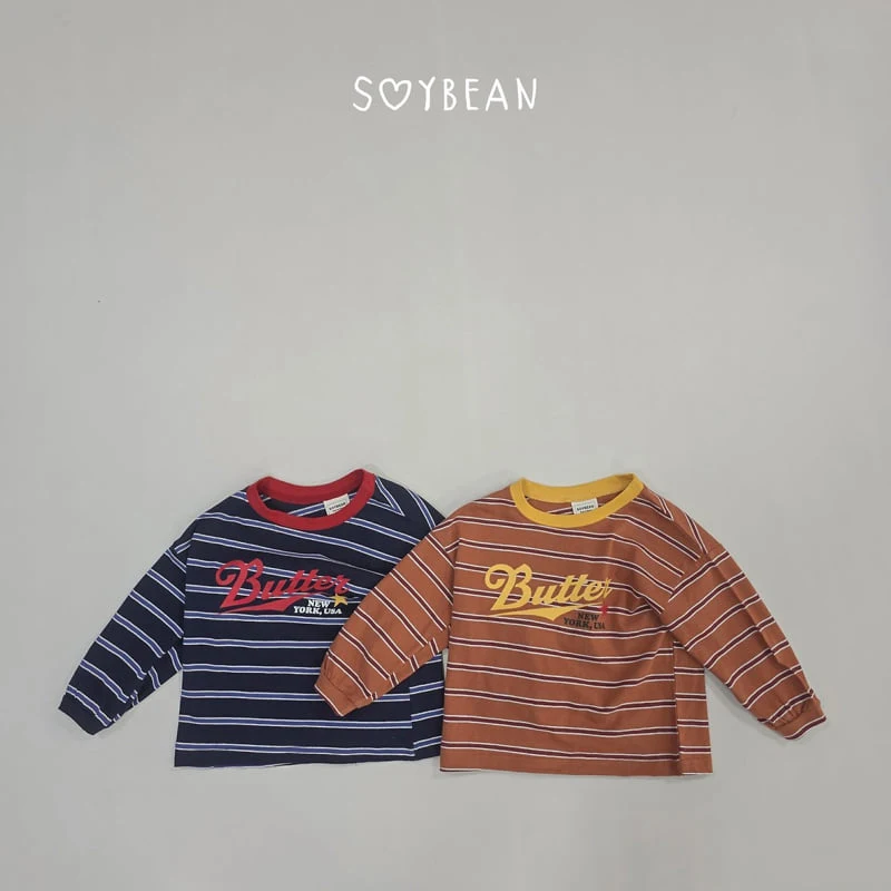 Soybean - Korean Children Fashion - #childofig - Button Striped Tee