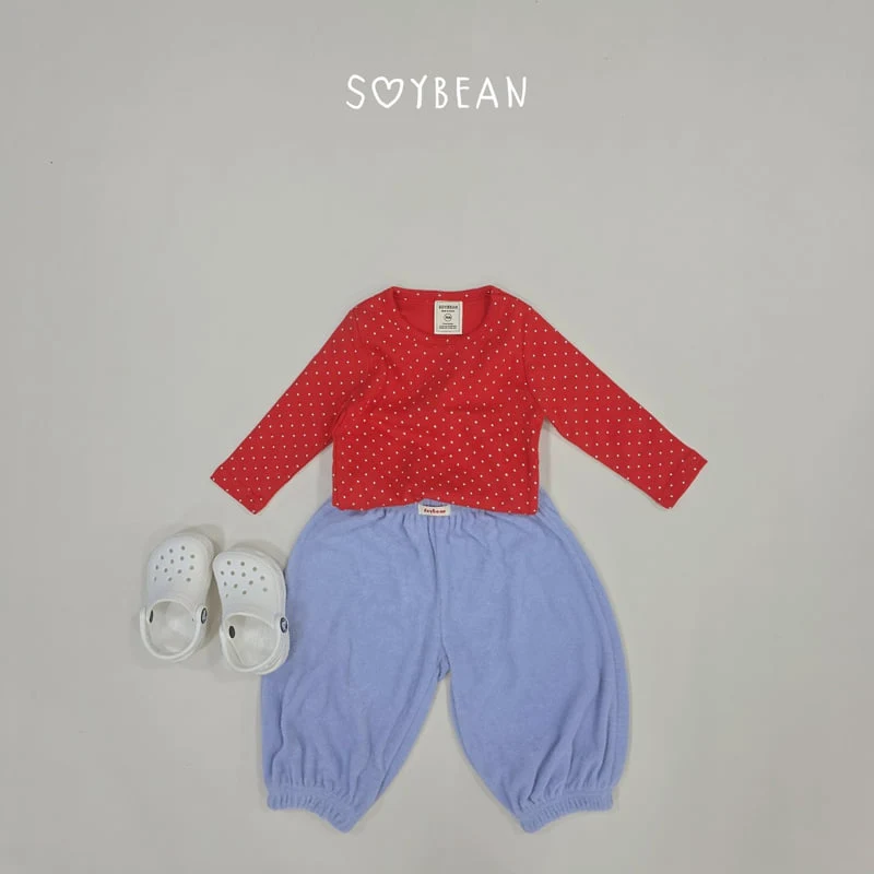 Soybean - Korean Children Fashion - #prettylittlegirls - Dot Cokcok Top and Bottom Set - 4