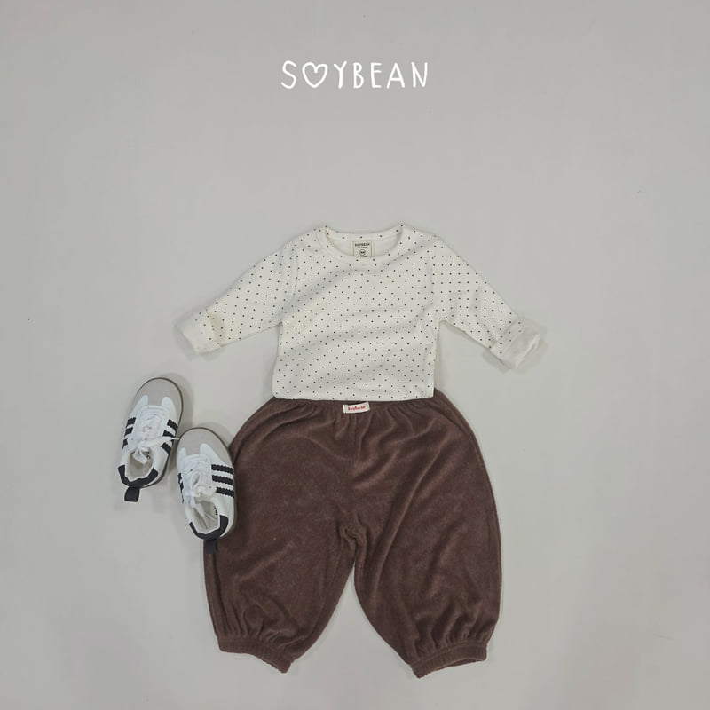 Soybean - Korean Children Fashion - #childofig - Dot Cokcok Top and Bottom Set - 5