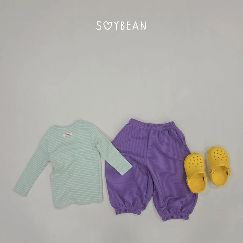 Soybean - Korean Children Fashion - #childofig - Jam Striped Top and Bottom Set - 8