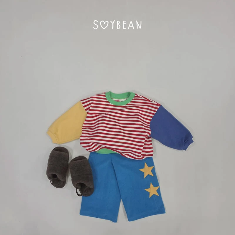 Soybean - Korean Children Fashion - #childofig - Striped Crayon Sweatshirt - 3