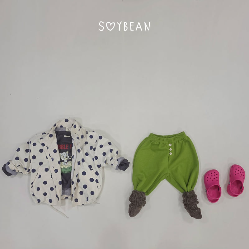 Soybean - Korean Children Fashion - #childrensboutique - Loose Fit Dot Safari Jacket - 8