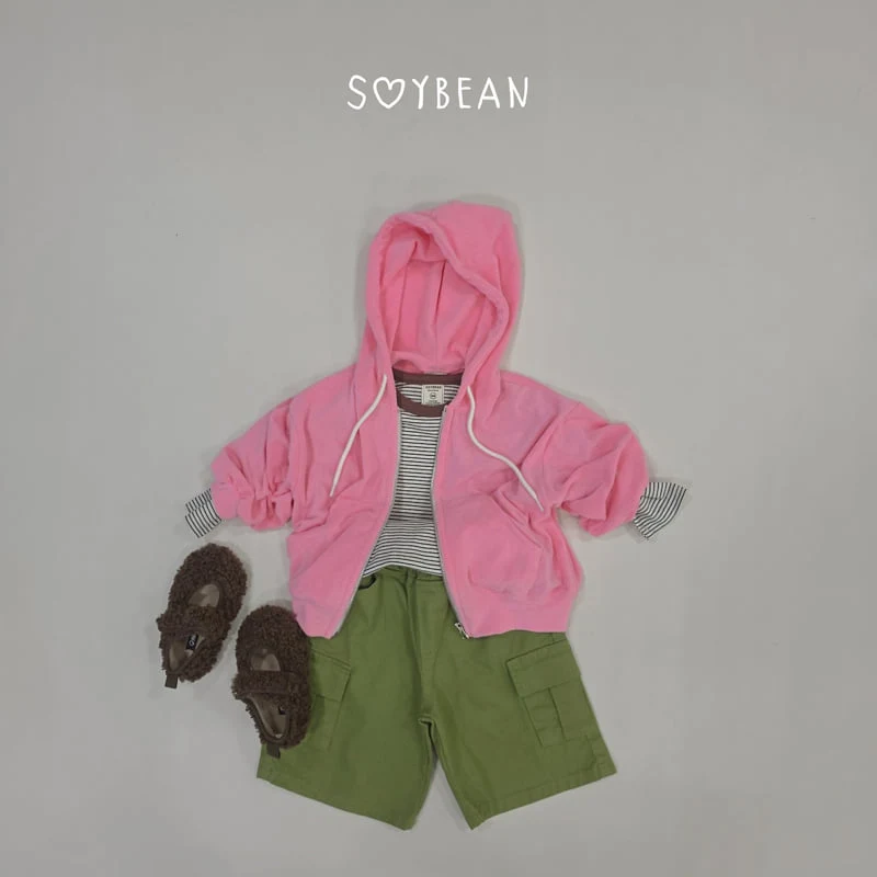 Soybean - Korean Children Fashion - #childrensboutique - Soft Hooded Zip-Up - 3