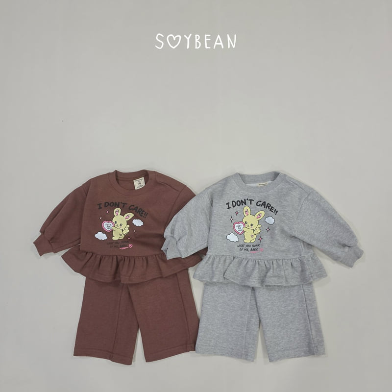Soybean - Korean Children Fashion - #childrensboutique - Bunny Frill Wide Top and Bottom Set