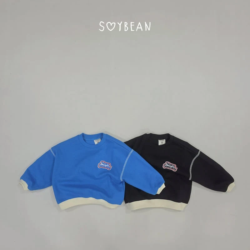 Soybean - Korean Children Fashion - #childrensboutique - Good Day Color Block Sweatshirt
