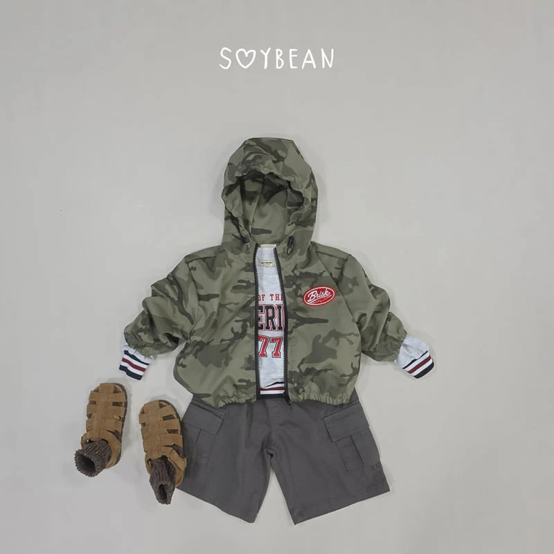 Soybean - Korean Children Fashion - #designkidswear - Camo Hooded Windbreaker - 3