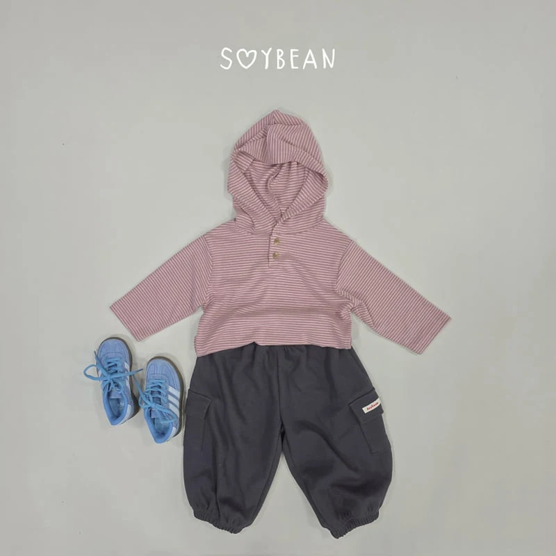 Soybean - Korean Children Fashion - #designkidswear - Striped Button Hoodie - 8