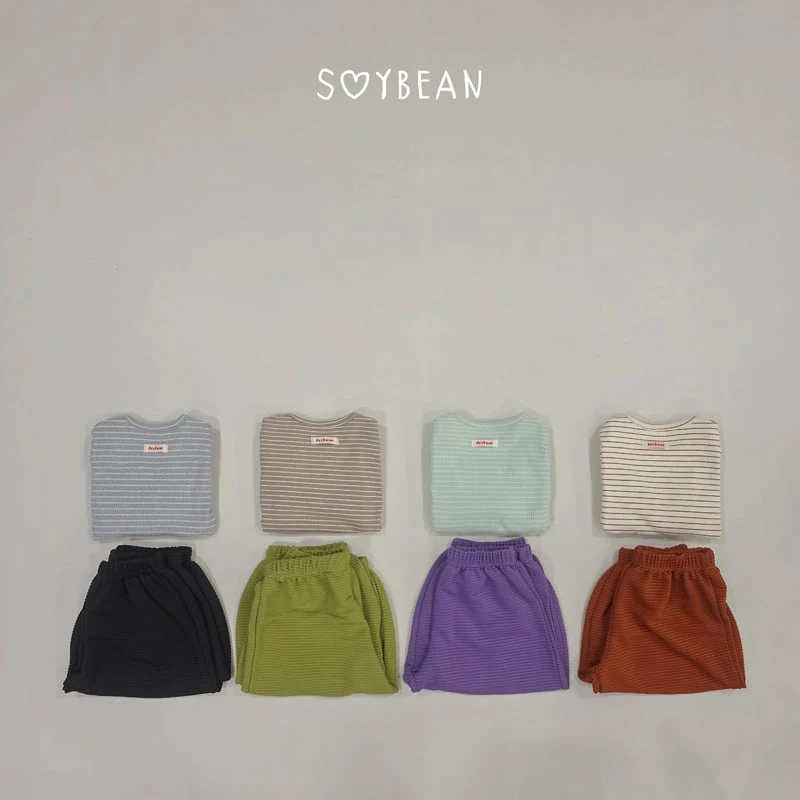 Soybean - Korean Children Fashion - #designkidswear - Jam Striped Top and Bottom Set - 11